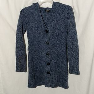 Express button up sweater with hood